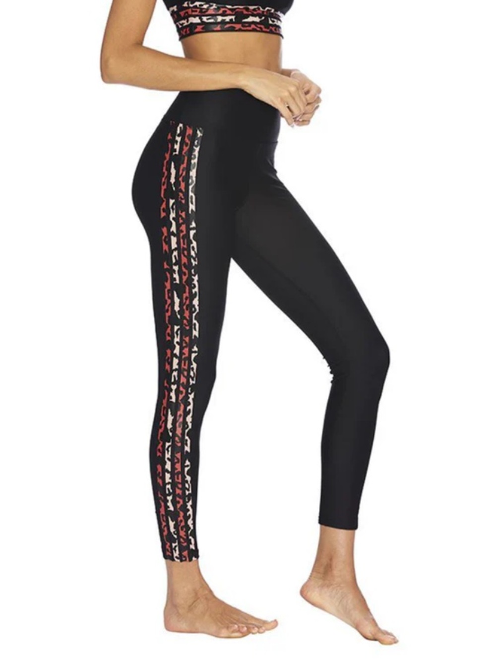 Beach Riot Jade Leggings in Black Multi Leopard Print Sz M